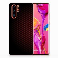 Huawei P30 Pro TPU bumper Geruit Rood - thumbnail