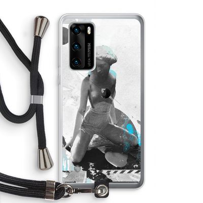 I will not feel a thing: Huawei P40 Transparant Hoesje met koord