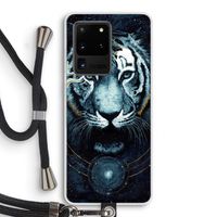 Darkness Tiger: Samsung Galaxy S20 Ultra Transparant Hoesje met koord