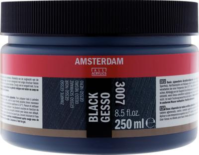 Royal Talens Amsterdam Zwart gesso 3007 pot 250 ml