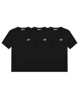 Malelions Signature T-Shirt 3-Pack Heren Zwart/Zwart/Zwart - Maat S - Kleur: Zwart | Soccerfanshop