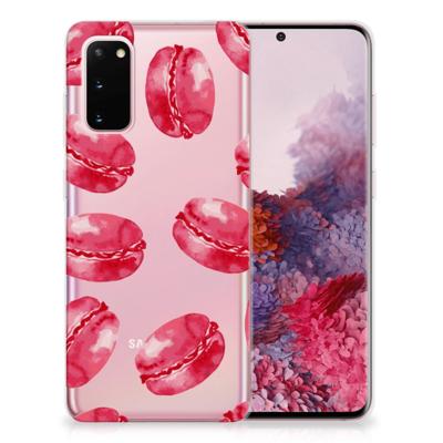 Samsung Galaxy S20 | Siliconen Case | Pink Macarons
