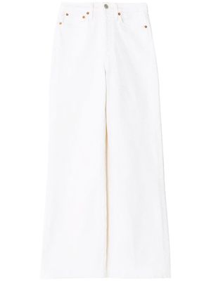 RE/DONE jean ample à taille haute - Blanc