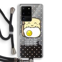 Sleep All Day: Samsung Galaxy S20 Ultra Transparant Hoesje met koord