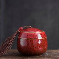 Rode keramische urn - Home & Living - Spiritueelboek.nl