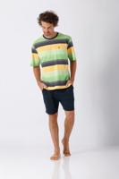 Hajo heren shortama groen en geel