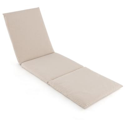 Ligstoelkussen voor Buiten Zitkussens met Klittenband Opvouwbaar Ligstoelkussen Stoelkussen voor Ligstoelen 182 x 59 cm Beige