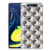 Samsung Galaxy A80 TPU Hoesje Salamander Grey