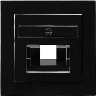 Gira inzetplaat 1/2XMJ UAE/IAE (ISDN) zonder tekstkader zwart S-Color