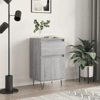 Dressoir 40x35x70 cm bewerkt hout grijs sonoma