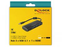 DeLOCK 63931 laptop dock & poortreplicator USB 3.2 Gen 1 (3.1 Gen 1) Type-C Zwart - thumbnail