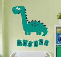 Gepersonaliseerde Dinosaurus Naam Sticker - thumbnail