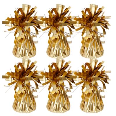Ballon gewichtjes - 6x - mat goud - 170 gram - helium ballontrosjes