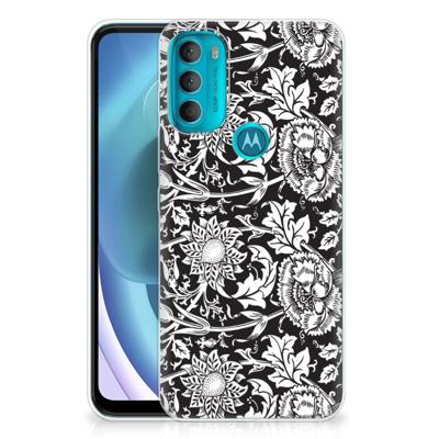 Motorola Moto G71 5G | TPU Case | Black Flowers