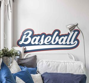 Muursticker tekst Baseball