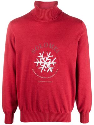 Brunello Cucinelli pull en cachemire à col roulé - Rouge