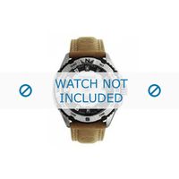 Timberland horlogeband 13897JS-04 Leder Bruin 22mm + beige stiksel - thumbnail