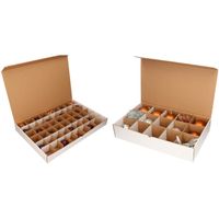 2x Kerstballen opbergen dozen voor 15x 10 cm en 54x 6cm