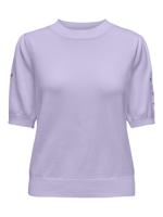 Only Onlkira 2/4 Cut Out Pullover Ex Knt Trui Korte Mouw Pastel Lilac