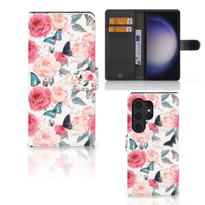 Samsung Galaxy S24 Ultra Hoesje Butterfly Roses