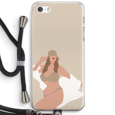 One of a kind: iPhone 5 / 5S / SE Transparant Hoesje met koord