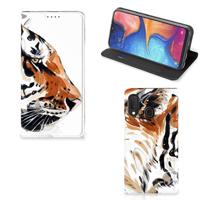 Bookcase Samsung Galaxy A20e Watercolor Tiger Bookcase Samsung Galaxy A20e Watercolor Tiger
