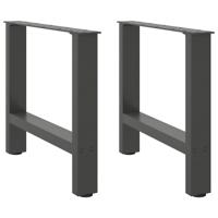 Salontafelpoten 2 st 60x(42-43) cm staal antraciet