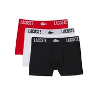 Lacoste Lacoste Boxershorts Heren Met Opdruk Logo Zwart / Wit / Rood - thumbnail