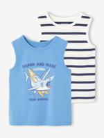 Set van 2 hemdjes voor jongens veel blauw