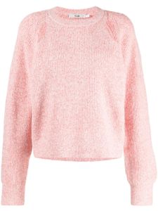 b+ab pull en maille nervurée à découpes - Rose