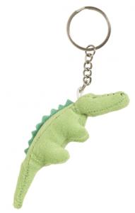 Nature Planet pluche krokodil knuffel sleutelhanger - 6 cm - Speelgoed dieren sleutelhangers