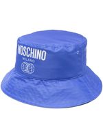 Moschino bob à logo imprimé - Bleu