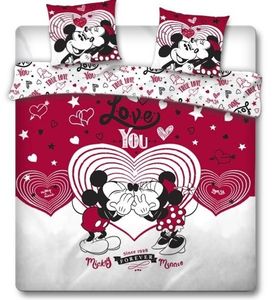 Minnie en Mickey Mouse Dekbedovertrek Love You -240 x 220 cm