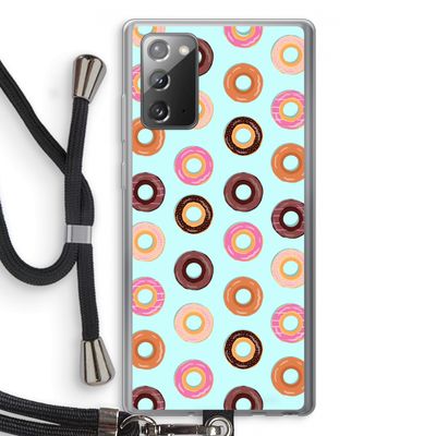 Donuts: Samsung Galaxy Note 20 / Note 20 5G Transparant Hoesje met koord