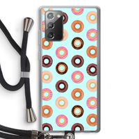 Donuts: Samsung Galaxy Note 20 / Note 20 5G Transparant Hoesje met koord