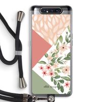 Sweet heaven geometrics: Samsung Galaxy A80 Transparant Hoesje met koord