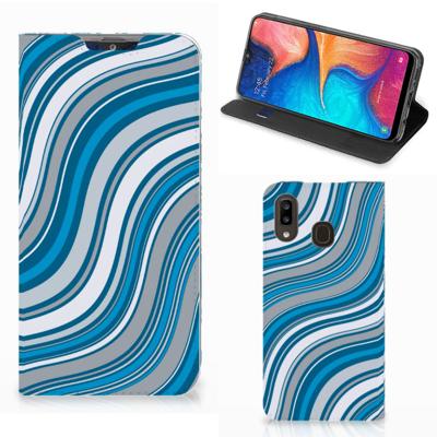 Samsung Galaxy A30 | Hoesje met Magneet | Waves Blue