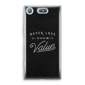 Never lose your value: Sony Xperia XZ1 Compact Transparant Hoesje