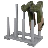 Esschert Design Laarzenrek - hout - grijs - 42 cm