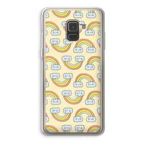 Regenboog: Samsung Galaxy A8 (2018) Transparant Hoesje