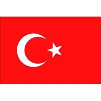 20x Vlag Turkije stickers 10 cm