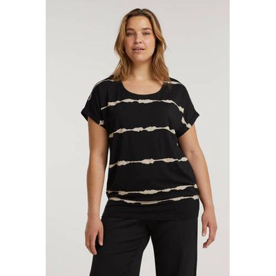 Yesta tuniek Jadey met all over print zwart/ecru Yesta tuniek Jadey met all over print zwart/ecru