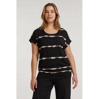 Yesta tuniek Jadey met all over print zwart/ecru - thumbnail