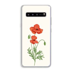Red poppy: Samsung Galaxy S10 5G Transparant Hoesje