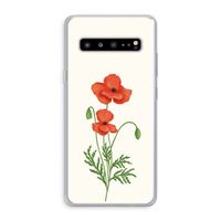 Red poppy: Samsung Galaxy S10 5G Transparant Hoesje