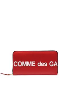 Comme Des Garçons Wallet portefeuille continental à logo imprimé - Rouge