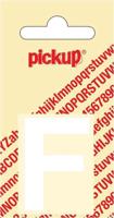 Plakletter Helvetica 40 mm Sticker witte letter F Pickup - Pickup