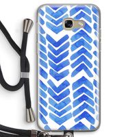Blauwe pijlen: Samsung Galaxy A5 (2017) Transparant Hoesje met koord