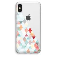 Gekleurde driehoekjes pastel: iPhone XS Max Transparant Hoesje