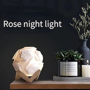 rose lamp usb nachtkastje nachtlampje slaapkamer slaaplampje ins meisje kleine tafellamp Lightinthebox